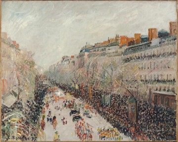 Camille Pissarro Painting - carnaval en los bulevares 1897 Camille Pissarro